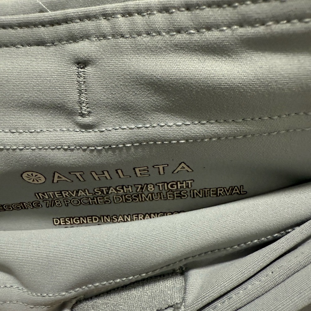 Athleta Interval Stash High Rise 7/8 length Gray Leggings - Picture 5 of 5